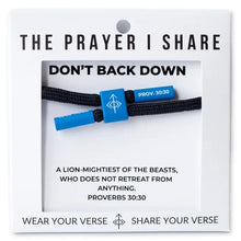 Load image into Gallery viewer, Don't Back Down Bracelet, Christian Cord Bracelet
