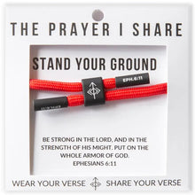 Load image into Gallery viewer, Stand Your Ground Christian Cord Bracelet
