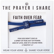 Load image into Gallery viewer, Faith Over Fear Bracelet, Christian Cord Bracelet  Military
