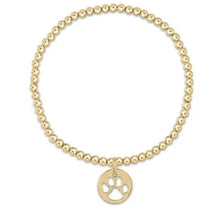 Load image into Gallery viewer, enewton EXTENDS - Classic Gold 3mm Bead Bracelet - Paw Print Gold Disc
