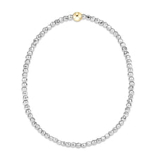 Load image into Gallery viewer, Extends Silver Faceted Hematite 2mm Bead Bracelet
