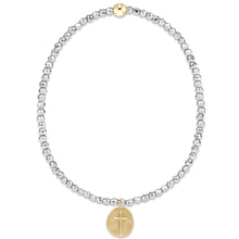 Load image into Gallery viewer, enewton silver faceted hematite 2mm bead bracelet - inspire small gold charm
