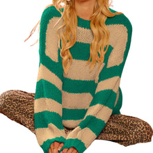 Load image into Gallery viewer, Stripe Chunky Sweater Top Green
