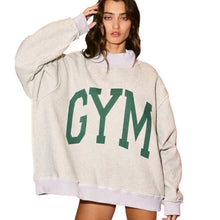 Load image into Gallery viewer, &#39;gym &amp; Bed&#39; Print Reversible Mockneck Sweatshirt

