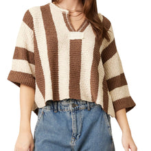 Load image into Gallery viewer, Vertical Striped Sweater Brown
