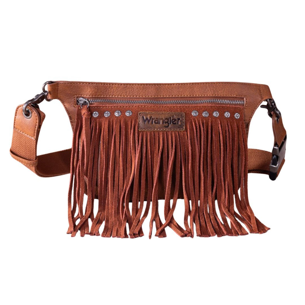 Wrangler Fringe Fanny Pack Dark Brown