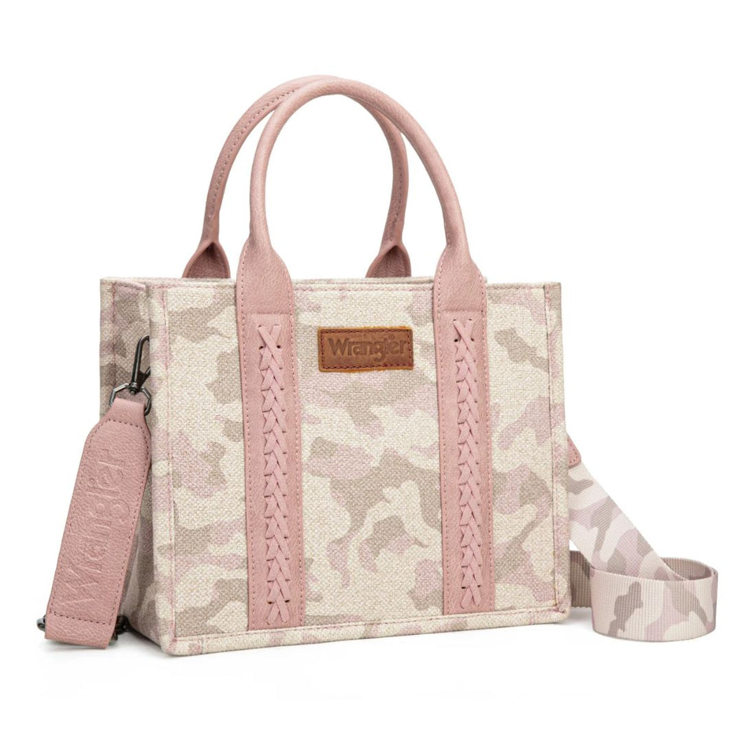 Wrangler Camo Print Concealed Carry Tote/Crossbody - Pink