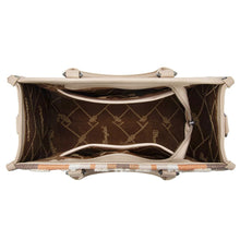 Load image into Gallery viewer, Wrangler Sherpa Aztec Canvas Tote/Crossbody - Tan
