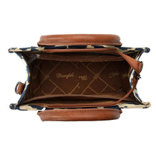 Load image into Gallery viewer, Wrangler Cow Print Concealed Carry Tote/Crossbody -Brown
