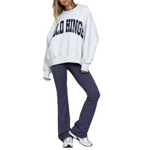 Load image into Gallery viewer, Gold Hinge Wide Arm Crewneck Heather Gray/Navy
