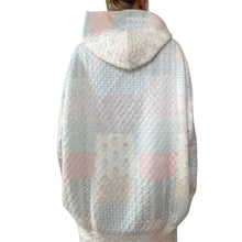 Load image into Gallery viewer, Shades of Blue Quilted Pastel Hoodie
