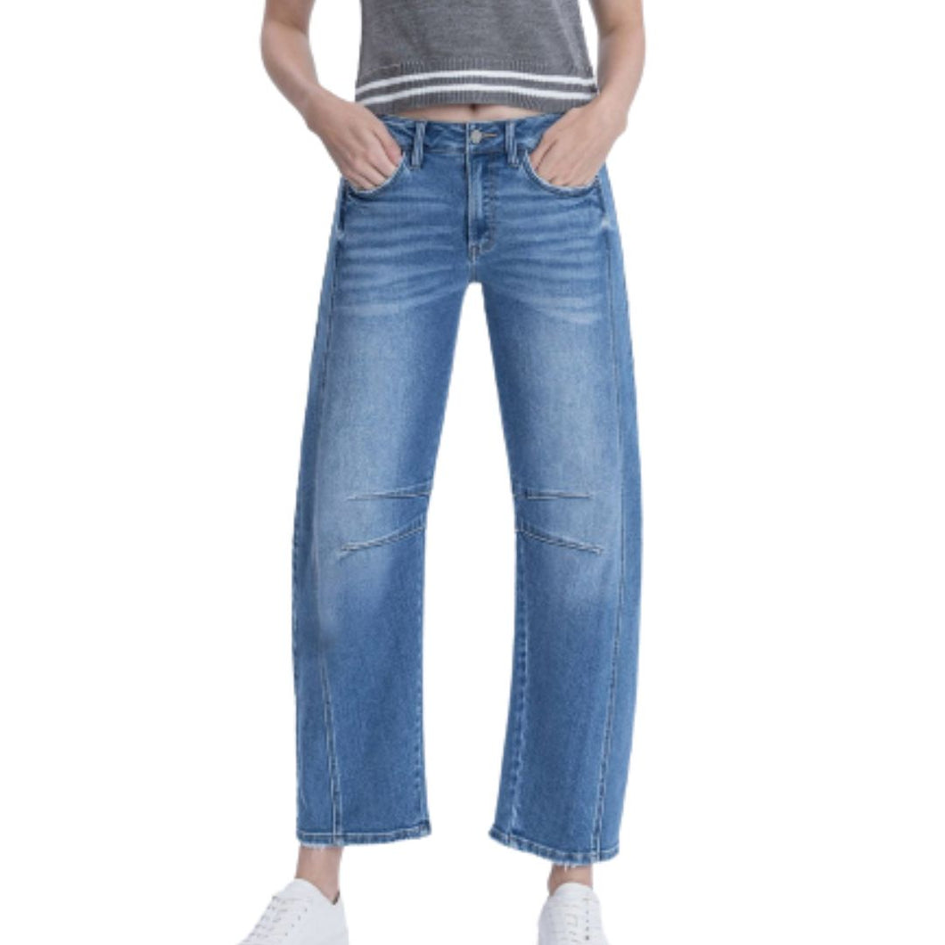 Vervet High Rise Barrel Jeans