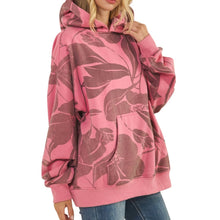 Load image into Gallery viewer, Pink Printed Fleece Hoodie
