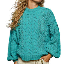 Load image into Gallery viewer, Mockneck Chenille Pullover Sweater
