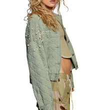 Load image into Gallery viewer, Quilted Jacket with Stars &amp; Pearls
