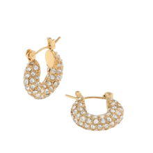 Load image into Gallery viewer, SMALL DIAMOND HOOPS
