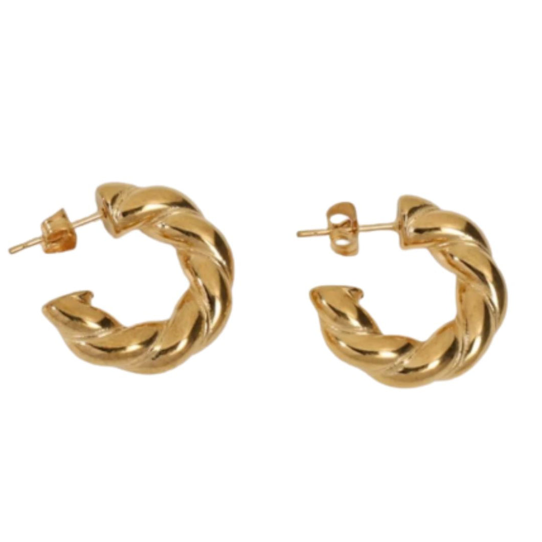 DAINTY TWIST HOOPS