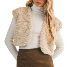 Load image into Gallery viewer, Wavy Faux Fur Bolero Vest
