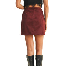 Load image into Gallery viewer, Fitted Suede Mini Skirt

