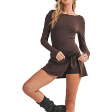 Load image into Gallery viewer, Long Sleeve Wrap Mini Dress
