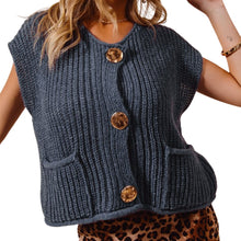 Load image into Gallery viewer, Chunky Big Button Sweater Vest

