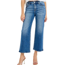 Load image into Gallery viewer, Risen Tummy Control Wide Leg Cropped Jeans
