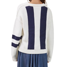Load image into Gallery viewer, Cable Varsity Heavyweight Number Knit Sweater
