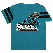 Load image into Gallery viewer, CCU TEAL CHAUNCEY STRIPES TOP
