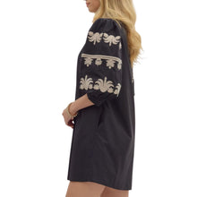 Load image into Gallery viewer, Entro Puffy Sleeve Embroidered Short Dress
