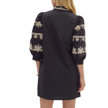 Load image into Gallery viewer, Entro Puffy Sleeve Embroidered Short Dress
