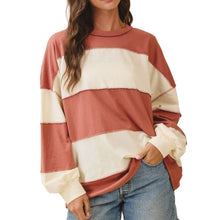 Load image into Gallery viewer, Striped Long Sleeve Slouchy Top
