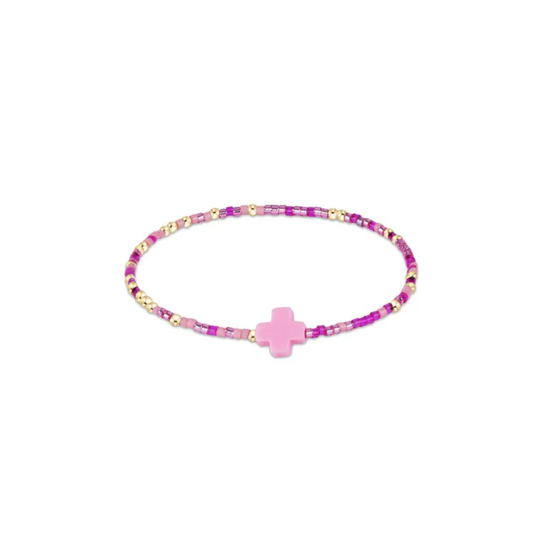 enewton EGIRL Hope Unwritten Signature Cross Bracelet - Back To The Fuchsia