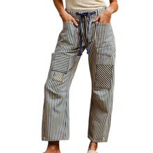 Load image into Gallery viewer, Striped Twill Barrel Pants
