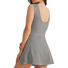 Load image into Gallery viewer, Tie Front Gingham Wrap Mini Dress
