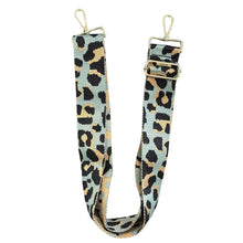 Load image into Gallery viewer, Leopard Purse Strap Teal/Gold
