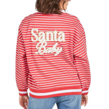 Load image into Gallery viewer, Santa Baby Stripped Crew Neck
