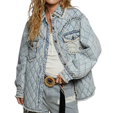 Load image into Gallery viewer, Denim Quilted Jackket
