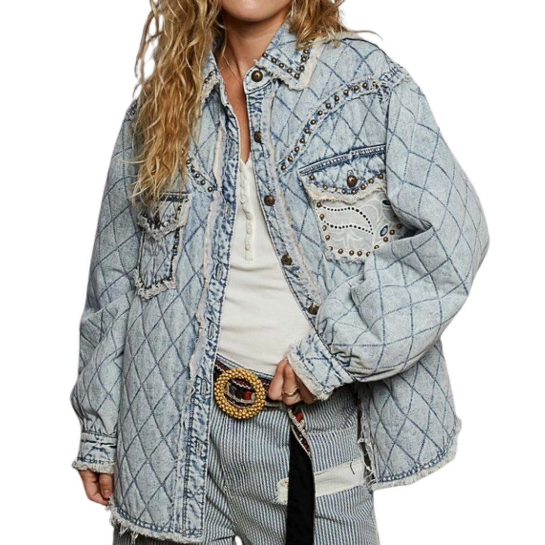Denim Quilted Jackket