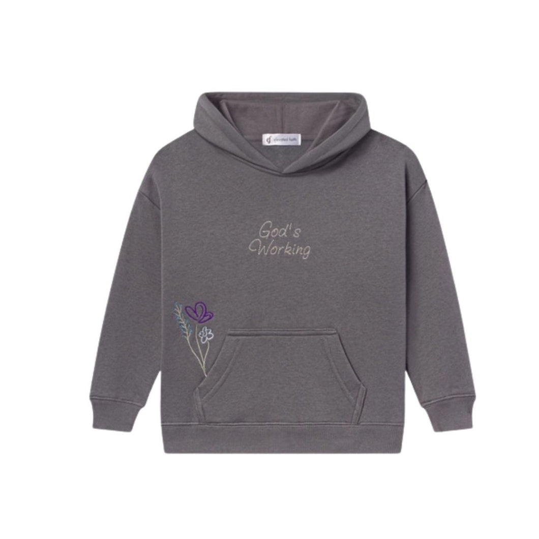 Elevated Faith God's Still Working Kids Hoodie