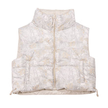 Load image into Gallery viewer, Cropped Camo Puffer Vest
