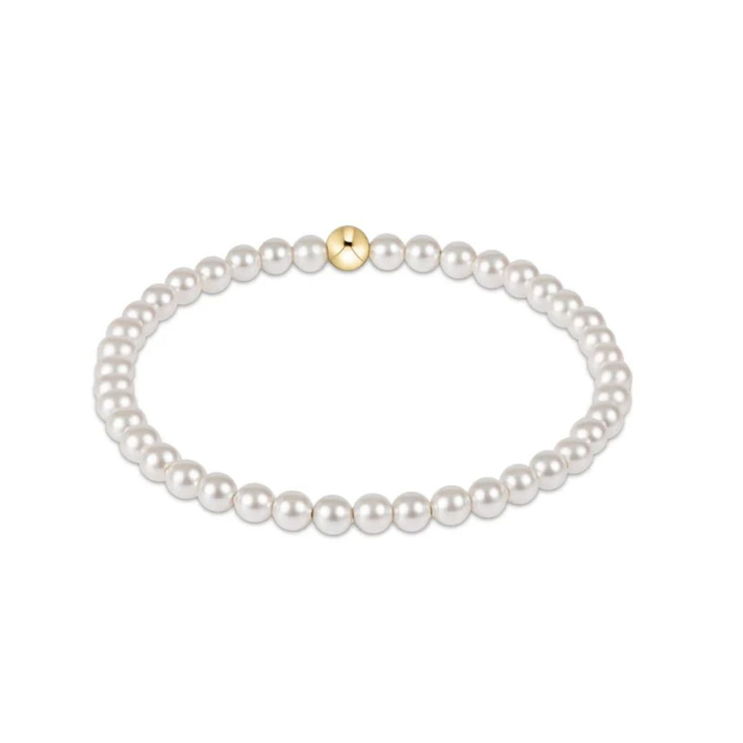 Extends Classic Pearl 4mm Bead Bracelet