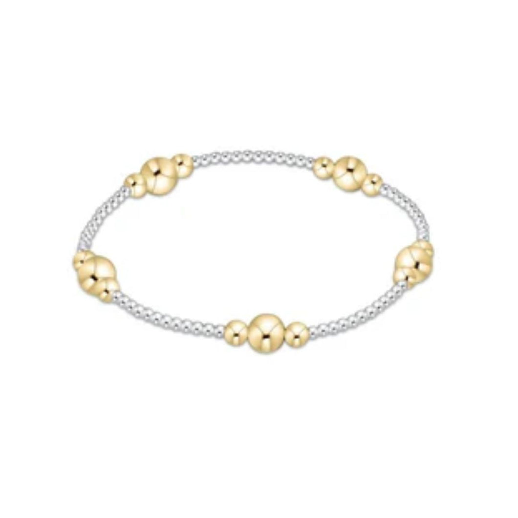 ENEWTON PURPOSE GOLD 6MM BEAD BRACELET - MIXED METAL