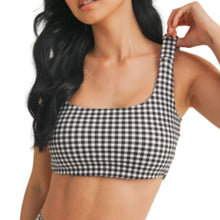 Load image into Gallery viewer, Gingham Ruched Bra Top
