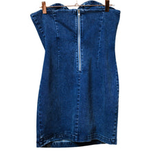 Load image into Gallery viewer, Sweetheart Cutout Denim Dress
