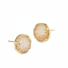 Load image into Gallery viewer, Kendra Scott Sand Dollar Gold Stud Earrings
