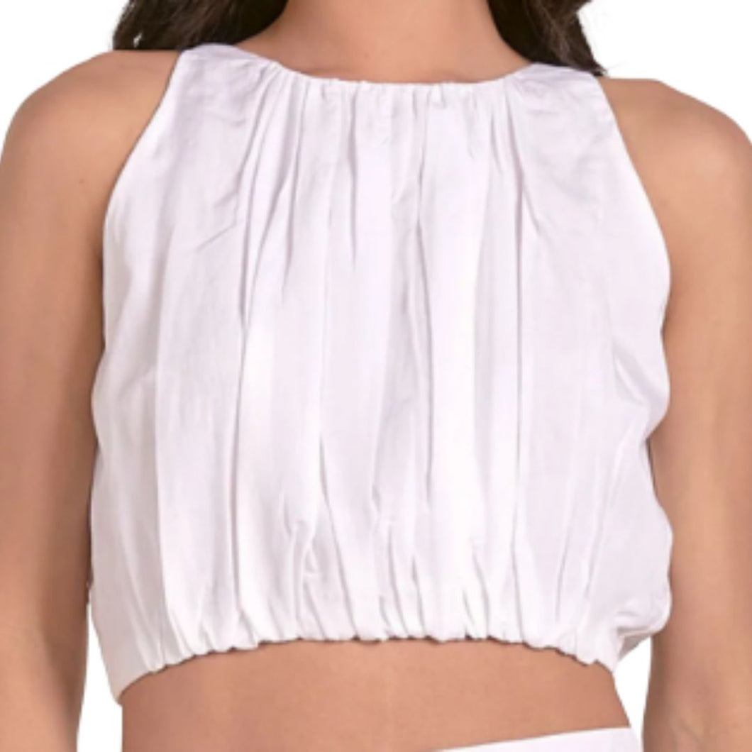 White Halter Top