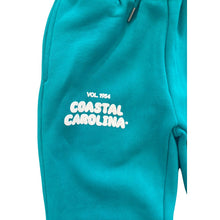Load image into Gallery viewer, CCU Puff Jogers Teal/White

