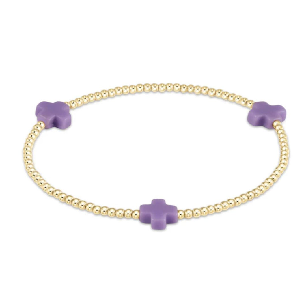 enewton EGIRL small cross gold purple