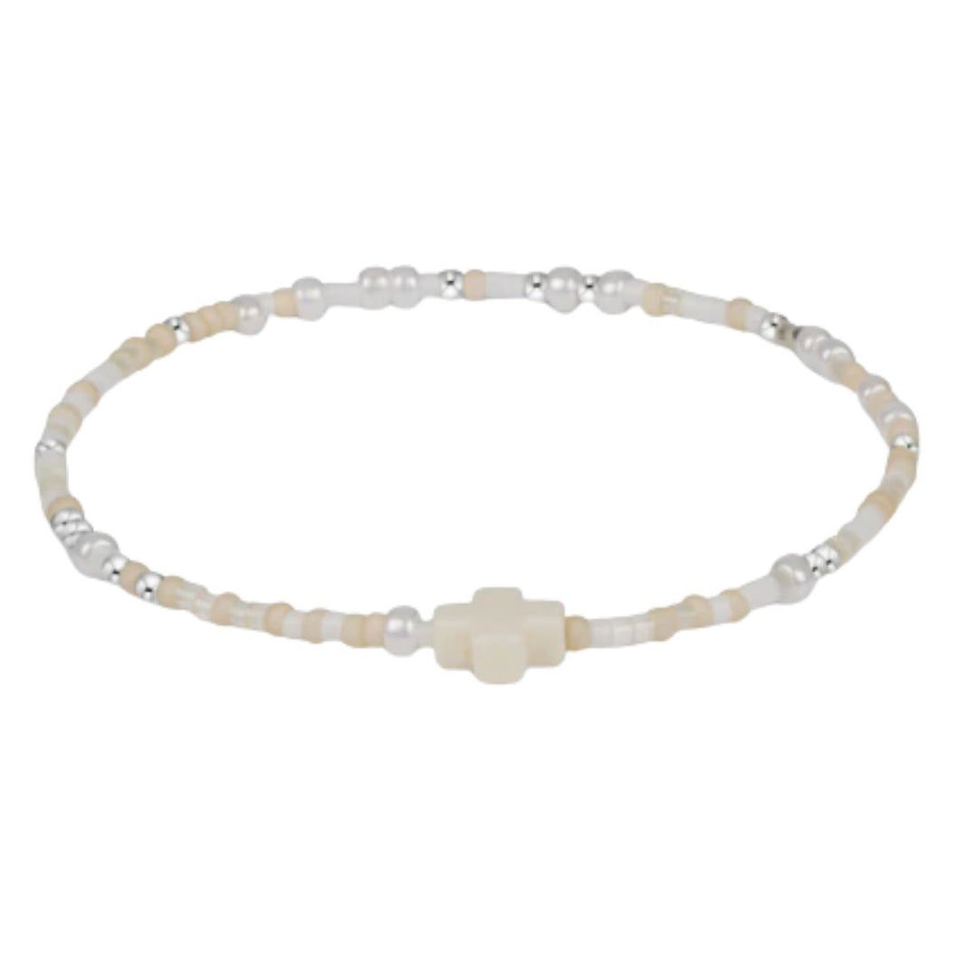 enewton Hope Unwritten Sterling Signature Cross Bracelet - Call Me On My Shellphone