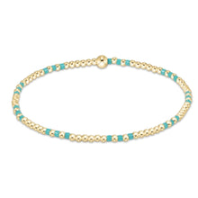 Load image into Gallery viewer, hope joy pattern 2mm bead bracelet - turquoise
